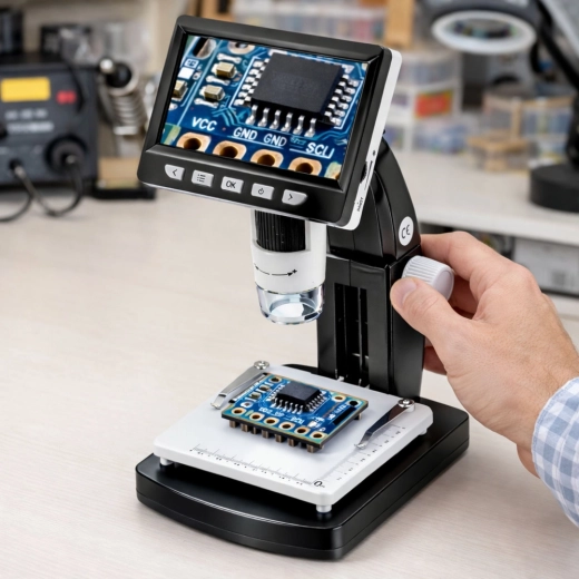 Forstørrelse op til 1000× og præcis manuel fokusering