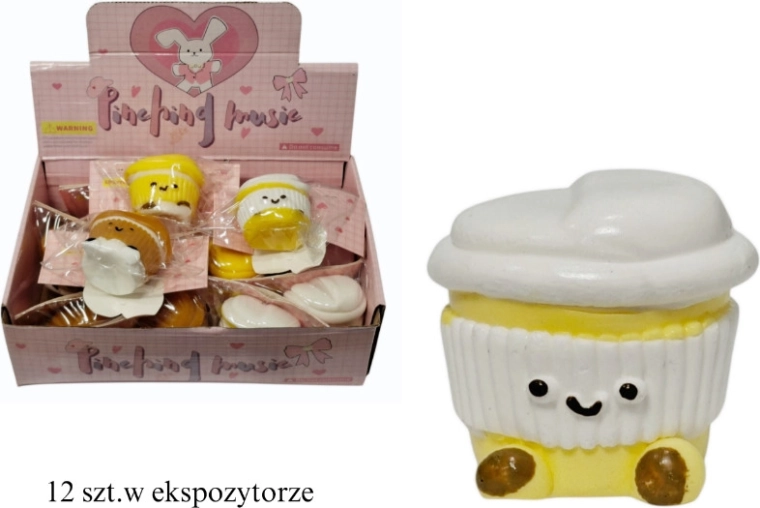 Klembelig antistress-legetøj cupcake - 1 stk.