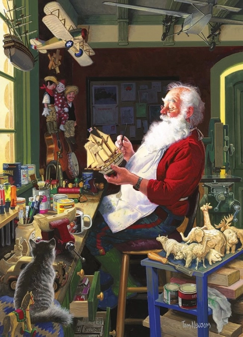 Puslespil Santas værksted 500 brikker Cobble Hill
