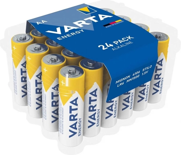 Alkaliske AA LR6 batterier 24 stk Varta