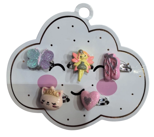 PINK sæt ringe – fe og dyr, 5 stk.