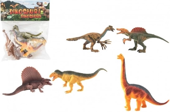 Plastdinosaurer 16-18 cm, sæt med 5 stk.