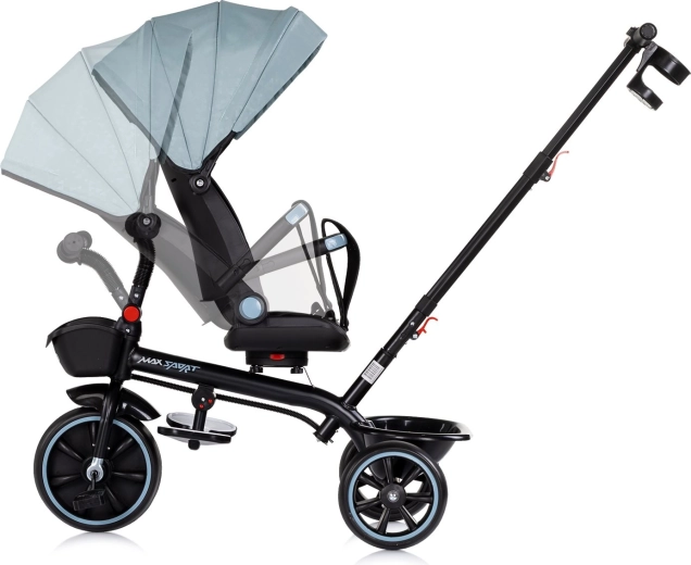 Kaleche med solskærm og praktisk udstyr