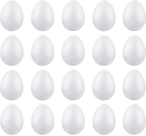 Påskeæg af polystyren 2,5 cm (20 stk.)