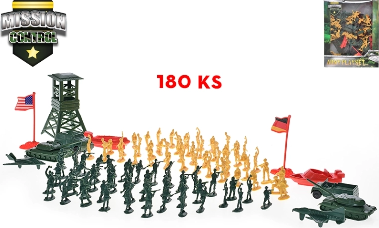 Mission Control sæt med soldater og tilbehør 180 stk.
