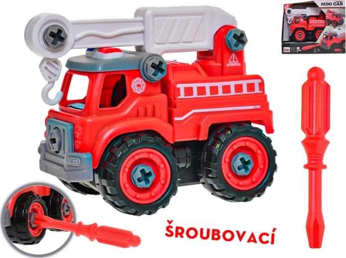 Skrue-sammen brandbil 13 cm