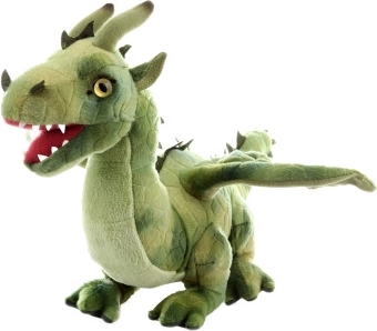 Plysdrage grøn 36 cm eco‑friendly