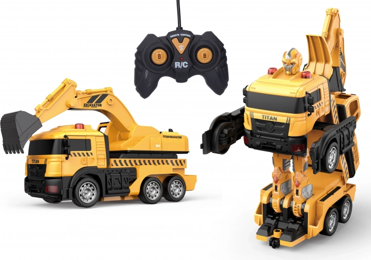 RC autorobot – transformerende gravemaskine 29 cm