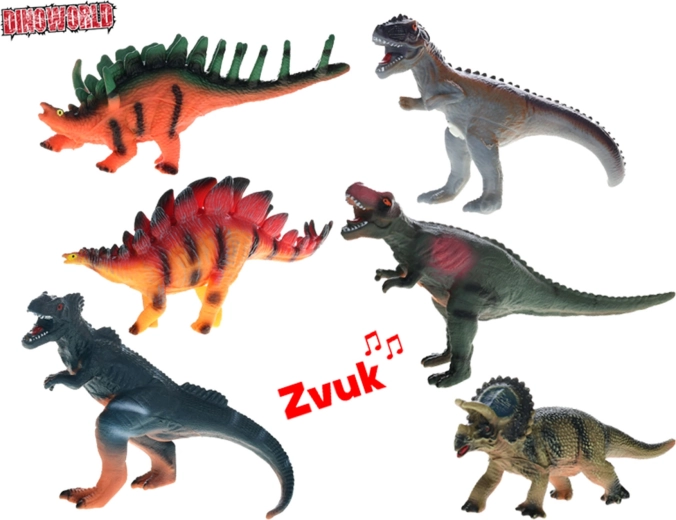 Dinosaurfigur med lyd Dinoworld 23–25 cm - 1 stk.