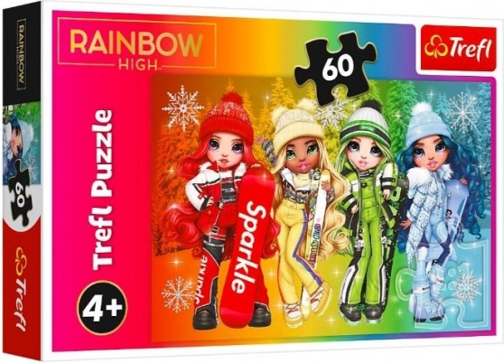 Puslespil 60 brikker Glade dukker RAINBOW HIGH
