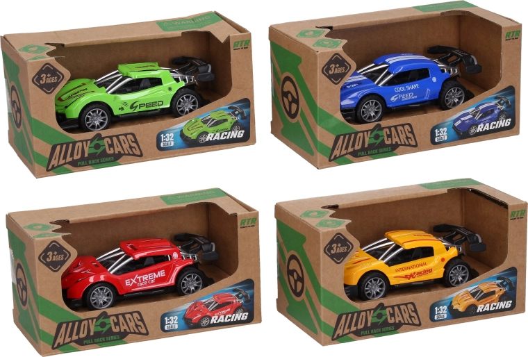 Metalracerbuggy med tilbagetræksfunktion – 1 stk.