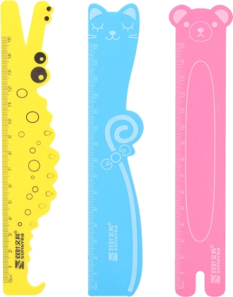 Lineal i dyreform 15 cm