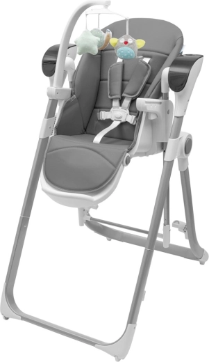 Børne højstol og gynge 2-i-1 NEW BABY Smart, grå