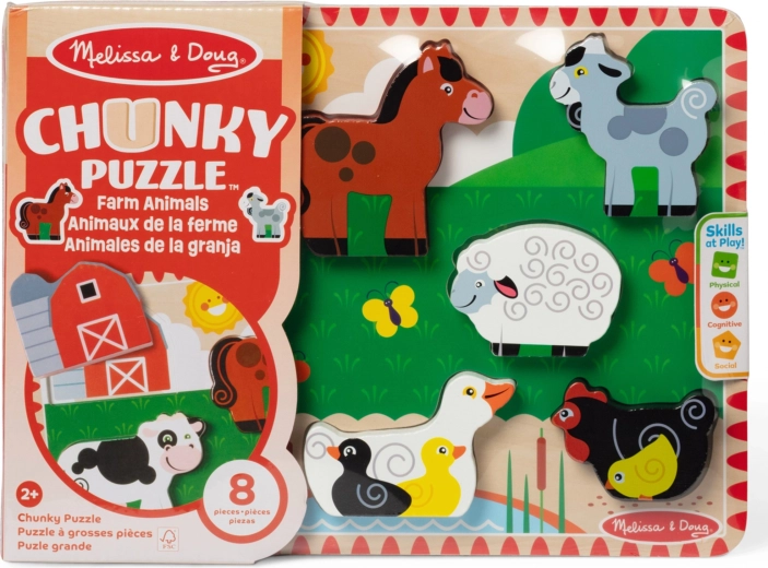 Træ-chunky puslespil gård MELISSA & DOUG