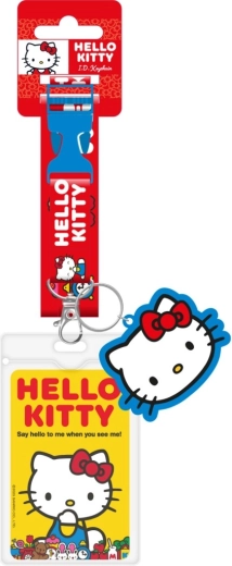 Hello Kitty nøglesnor med vedhæng og ID-holder