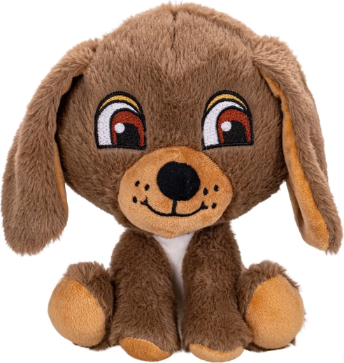 Plys siddende hund 20 cm