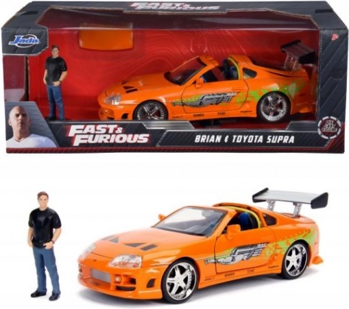 Fast & Furious Toyota Supra 1995 1:24 med Brian O’Conner-figur