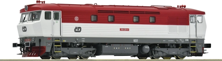 Roco diesellokomotiv 749 218-4 ČD Bardotka H0