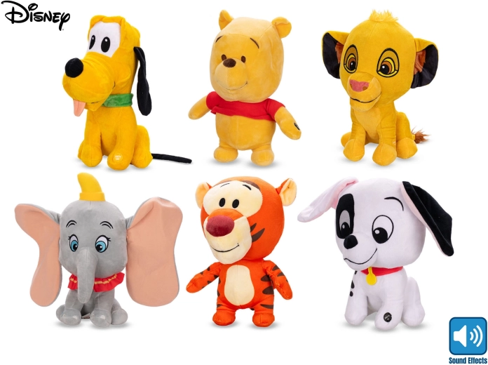 Disney-bamsefigur med lyd, 30 cm - 1 stk.