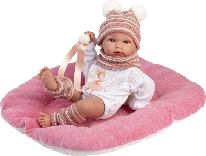 Llorens NEW BORN nyfødt pige – realistisk babydukke 35 cm, helvinylkrop til vand