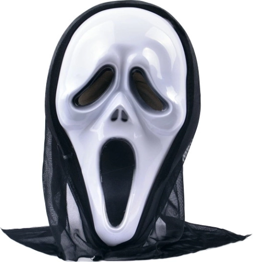 Uhyggelig Halloween-maske med hætte