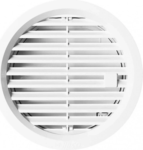 Lukbar ventilationsrist 125 mm, hvid plast