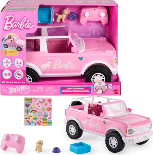 Barbie Hot Wheels fjernstyret lyserød Ford Bronco RC