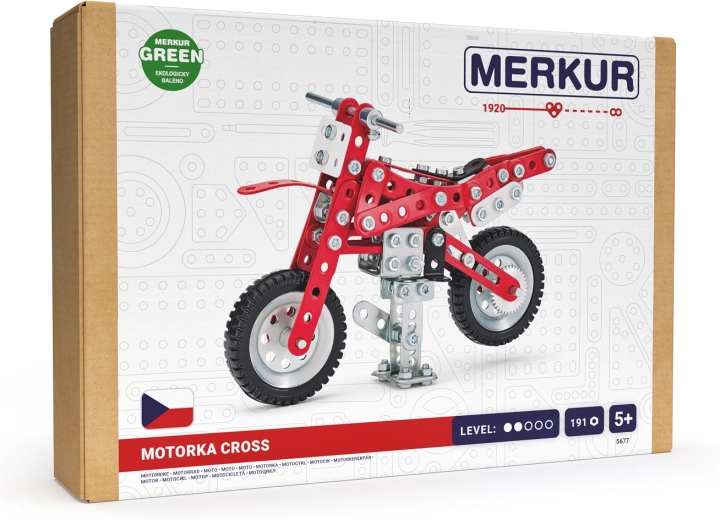 Merkur byggesæt Dirtbike – motorcykel i metal, 191 dele