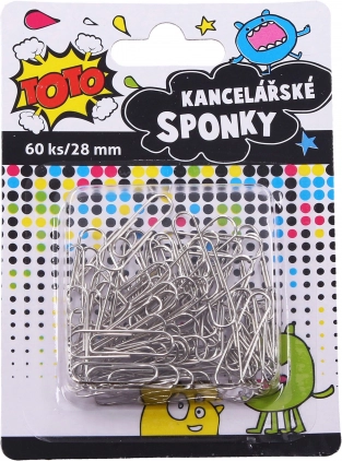 Kontorclips farverige 28 mm
