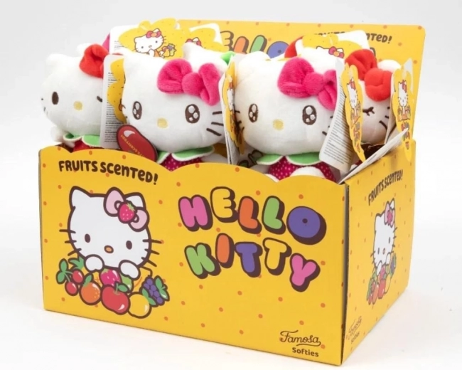 Plysbamse Hello Kitty melon 12 cm med duft