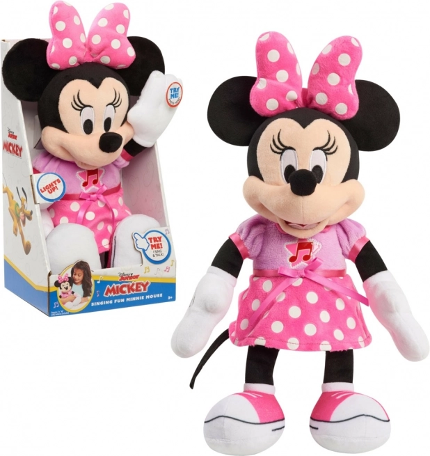 Syngende plysbjørn Minnie Mouse