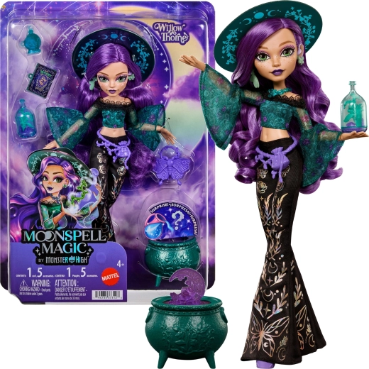 Monster High Moonspell High Willow Thorne-dukke 26 cm med tilbehør