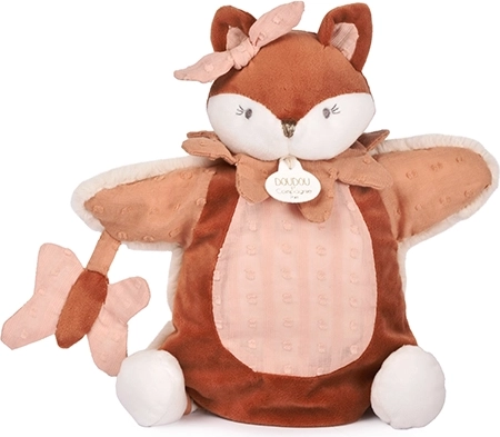 Doudou plyshånddukke ræven Mina pink 25 cm