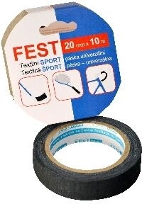 Tekstil sportstape 20 mm × 10 m sort