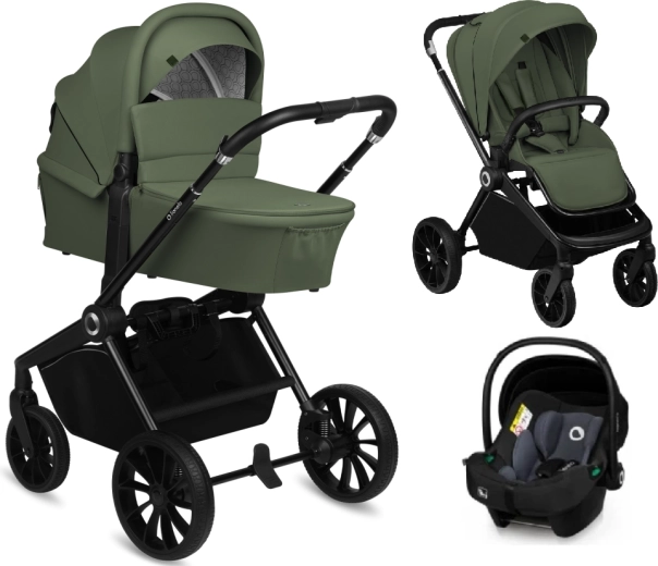 Lionelo kombi-barnevogn Mika Plus 3-i-1 Green Olive