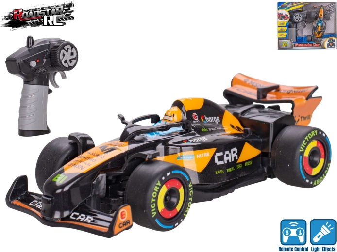 Roadstar RC formel med lys 13,5 cm 2,4 GHz sort