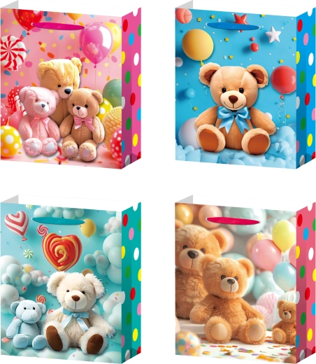 Gavepose S med bamse til de mindste