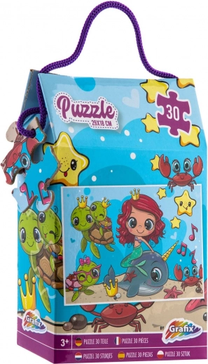 Puslespil havfrue 30 brikker 29 × 18 cm