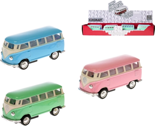 Kinsmart metalmodel Volkswagen Bus 1962 1:64 med pullback