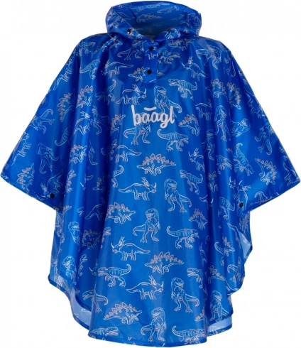 Baagl børneponcho med regnslag dino XS (90–110 cm)