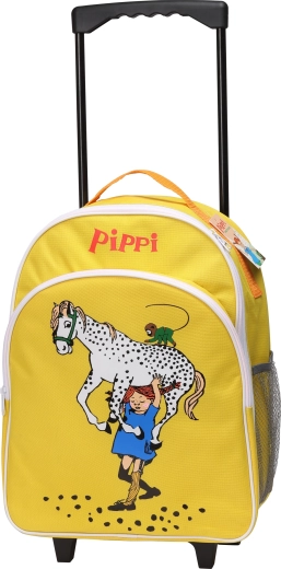 Pippi børnekuffert på hjul, gul