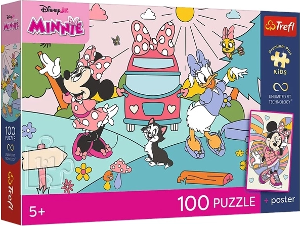Premium plus børnepuslespil Minnie Mouse lyserødt eventyr 100 brikker