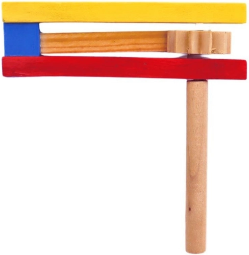 Farverig træpåskerangle 11 cm - 1 stk.