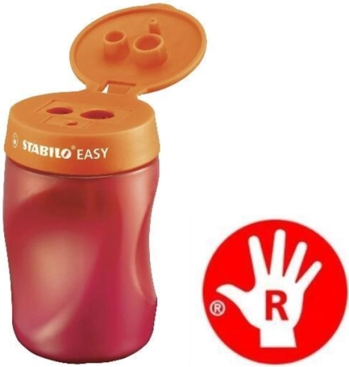 Ergonomisk blyantspidser til højrehåndede STABILO EASYsharpener orange