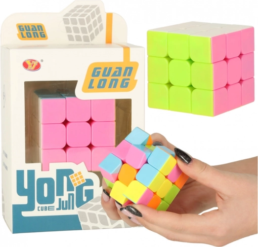 Logisk terning 3x3 neon 5,5 cm