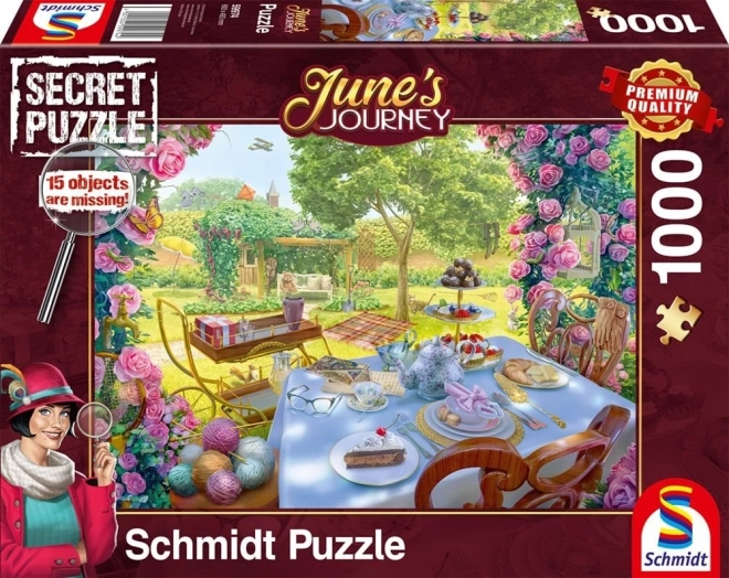 Schmidt Secret Puzzle June's Journey: Te i haven 1000 brikker