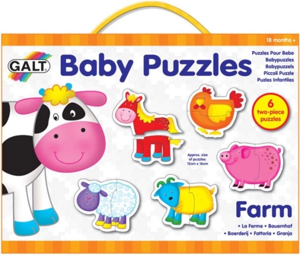 GALT baby puslespil gård 6×2 brikker