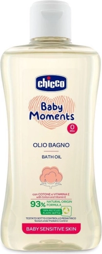 Chicco badolie med bomuld og E‑vitamin til følsom hud 200 ml