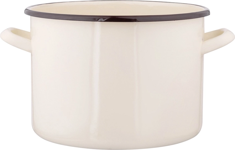 Silesia emaljeret gryde 3,3 l, 18 cm, cremefarvet