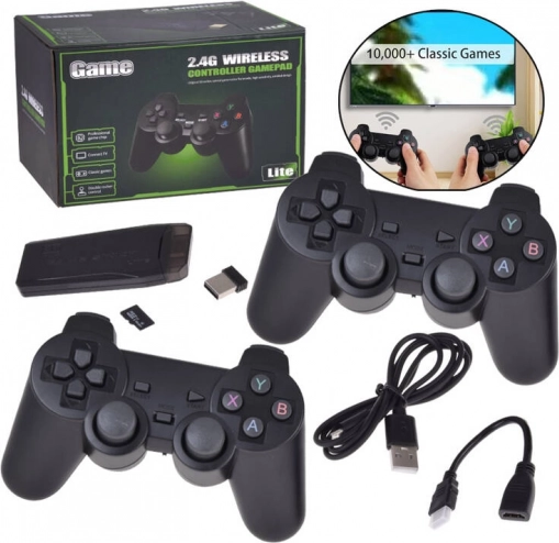 Retro spillekonsol HDMI med 2 controllere og 20000 spil